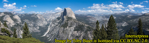 Panoramic View of Half Dome, Yosemite National Park