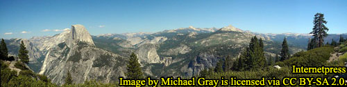 View of Half Dome from Sentinel Dome